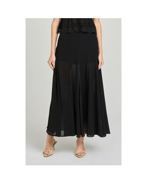 Wayf Norah Semisheer Skirt - Black