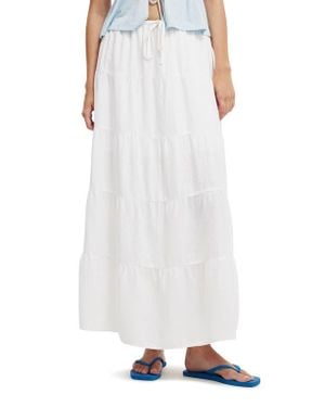Cotton On Haven Multi Tiered Maxi Skirt - White