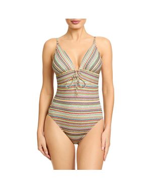 Robin Piccone Willow Keyhole One-Piece Swimsut - Multicolor