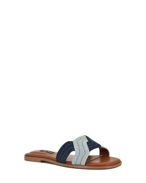 Nine West Gammy Slide Sandal - Blue