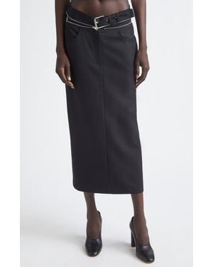 VAQUERA Zip Off Waistband Wool Skirt - Black