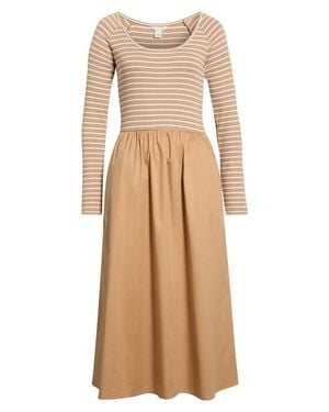 Caslon Mixed Media Midi Dress - Natural