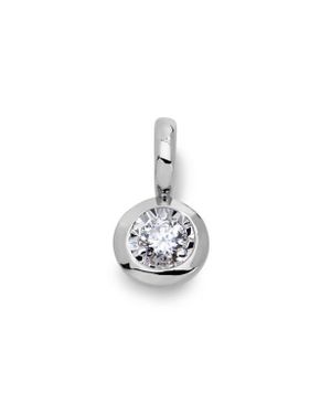 Monica Vinader Lab Grown Solitaire Diamond Pendant - White