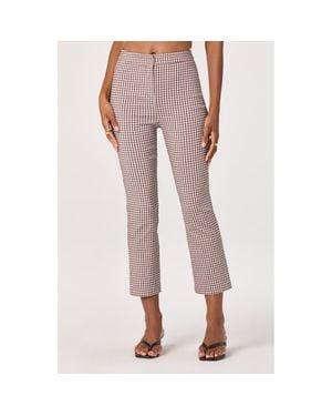 Astr Alma Gingham Crop Pants - Pink