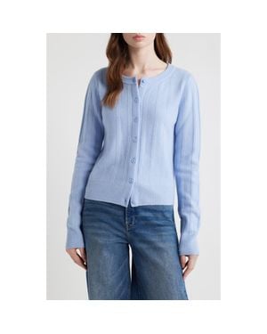 Reformation Hannah Merino Wool Cardigan - Blue