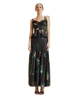 Cynthia Rowley Lace Metallic Cami Top - Black
