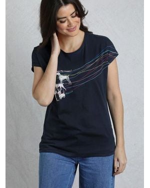 Weird Fish Lead The Way Graphic T-Shirt - Blue