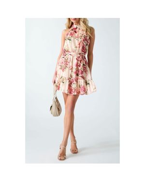 Guess Daniele Floral Print Sleeveless Mindress - Multicolor