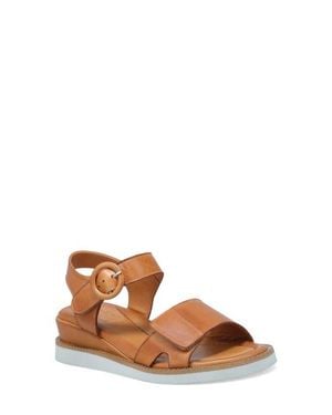 Miz Mooz Eva Ankle Strap Platform Wedge Sandal - Brown