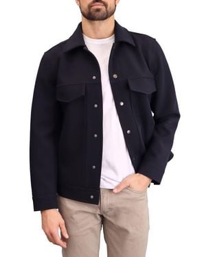 Bagatelle Double Face Performance Twill Trucker Jacket - Blue