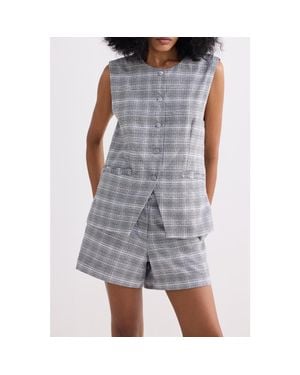REISTOR Cotton Tweed Vest Jacket - Gray