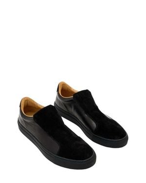 John Varvatos Reed Laceless Low Top Sneaker - Black