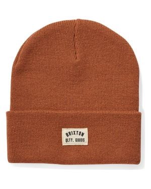 Brixton Woodburn Watch Cap Beanie - Brown