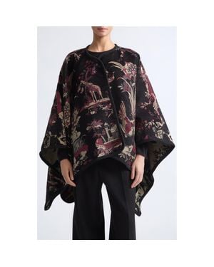 Etro Reversible Jacquard Cape - Black