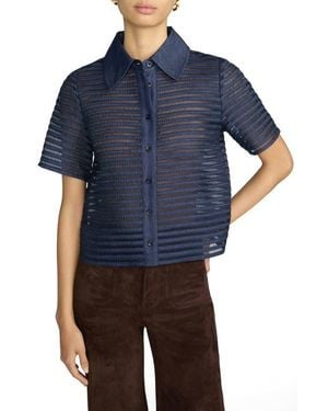 FRAME The Denim Lattice Shirt - Blue
