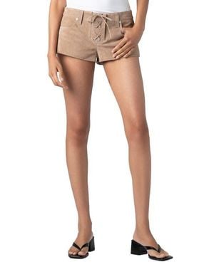 Blank NYC Low Rise Suede Micro Shorts - Multicolor