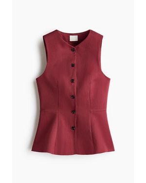 H&M Peplum Waistcoat - Red