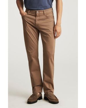 Mavi Zach Straight Leg Twill Pants - Brown