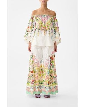 CAMILLA Trouser With Tiered Panels - Metallic