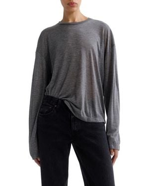 Agolde Sasha Long Sleeve T-Shirt - Black