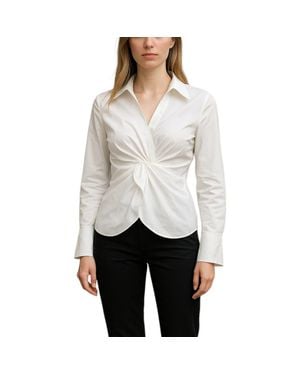 Bishop + Young Spencer Twist Front Blouse - White