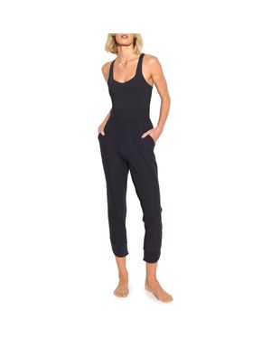 Spiritual Gangster Wander Tank Jumpsuit - Blue