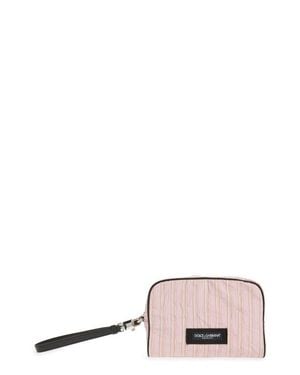 Dolce & Gabbana Stripe Poplin Bag - Pink