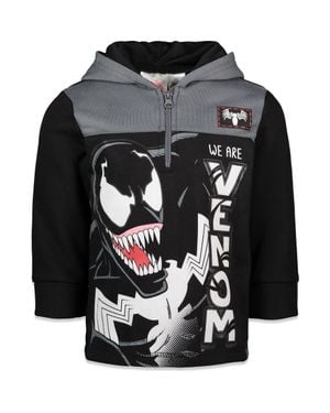 Marvel Spider- Venom Fleece Quarter-Zip Hoodie - Black