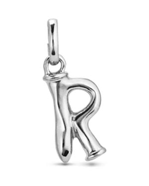 Uno De 50 Sterling-Plated Letter R Charm - Metallic
