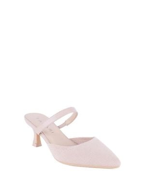 Tahari Fuji Pointed Toe Kitten Heel Mule - Pink
