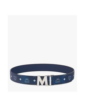 MCM Claus M Reversible Belt 1.75 - Blue