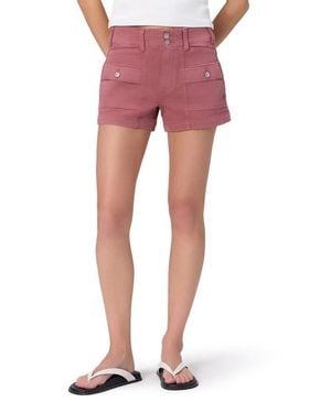 PAIGE Olivia Cargo Shorts - Red