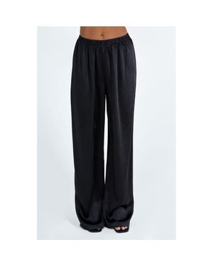 Princess Polly Nixie Wide Leg Satin Pants - Blue