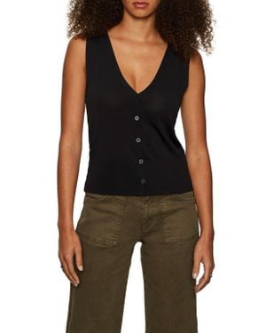 Sanctuary Button-Up Vest - Black
