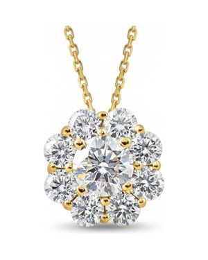 Bliss Diamond 1 Ct Diamond Pendant 10K Necklace - Blue