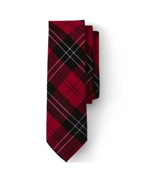 Lands' End School Uniform Adult Plaid To Be Tied Tie - Red