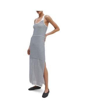 Rag & Bone Daisy Stripe Sleeveless Maxi Dress - Blue