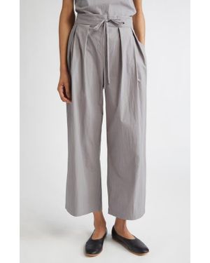 Lafayette 148 New York Dean Tie Waist Ankle Wide Leg Pants - Multicolor
