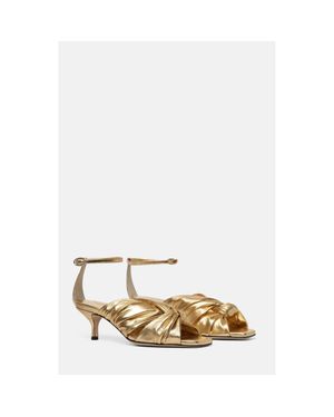 SCAROSSO Knot Sandals - Metallic