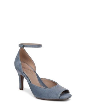 Naturalizer Asha Ankle Strap Peep Toe Pump - Blue