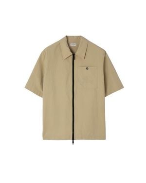 Burberry Nylon Zip Overshirt - Natural