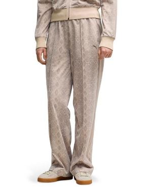PUMA T7 Snake Print Track Pants - Natural