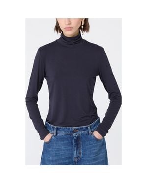 Weekend by Maxmara Turtleneck Jersey Top - Blue