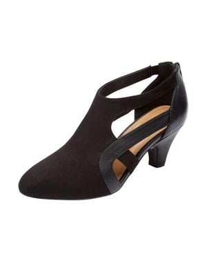 Comfortview The Sage Suede Like Shootie Pump - Black