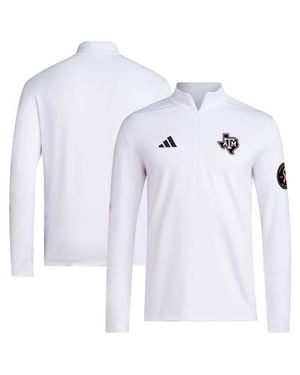 adidas Texas A&M Aggies Wear Quarter-Zip Pullover - White