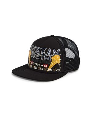 ICECREAM Check List Snapback Trucker Hat - Black