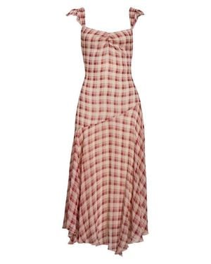 Reformation Zea Plaid Sleeveless Maxi Dress - White