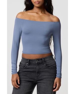 Florence By Mills Softie Flex Long Sleeve Top - Blue