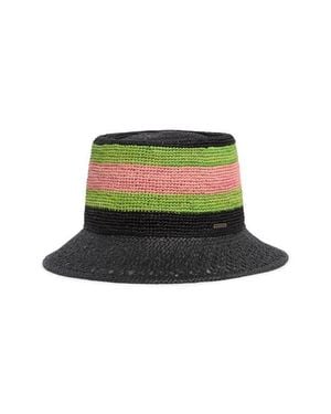 Brixton Ellee Festival Straw Bucket Hat - Green