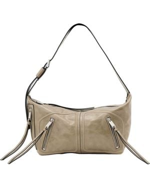 AllSaints Jean Ray Leather Shoulder Bag - Gray